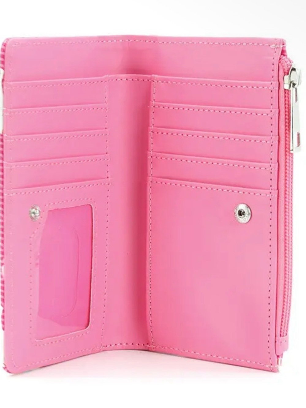 Pink Lucky Cat Zip Wallet - Picture 3 of 4